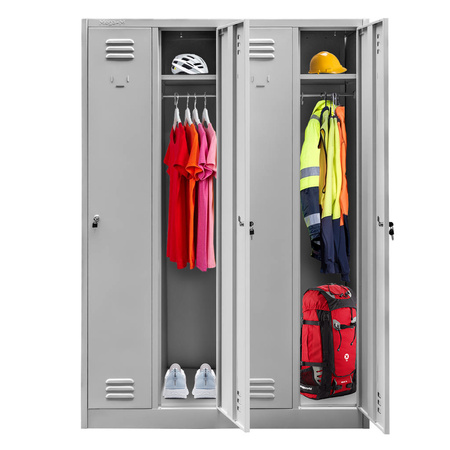 Szafka BHP ubraniowa Mega-M pracownicza 4-drzwiowa S-120 cm