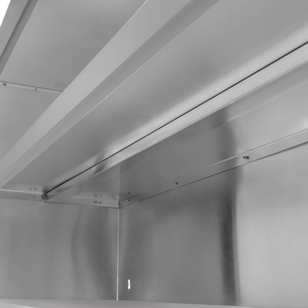 Szafka wisząca ze stali nierdzewnej otwarta Mega-M 150x40x60 cm