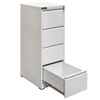 Szafka metalowa kartotekowa Mega-M J-4/S 4 szuflady A4 szara S-46 cm G-64 cm H-133 cm skręcana N