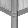 Stół ze stali nierdzewnej przyścienny z półką Mega-M STANDARD S-120 cm G-60 cm H-85 cm N