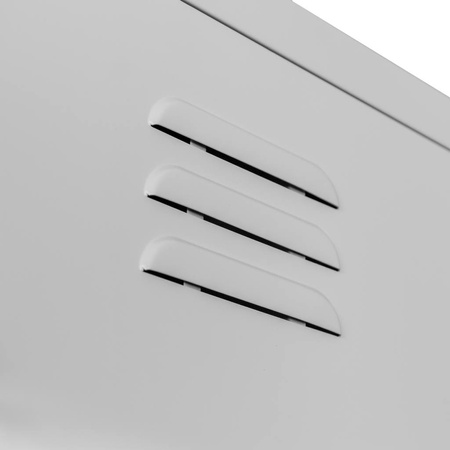 Szafka skrytkowa BHP Mega-M J-80/8 8 drzwiowa szara S-80 cm G-50 cm H-180 cm skręcana N