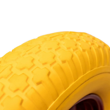 Koło do taczki pełne 4.00-8PU średnica 39 cm z ośką 15cm poliuretan