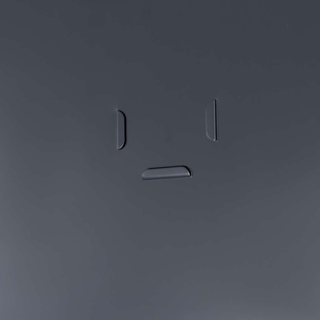 Szafa gospodarcza socjalna Mega-M 1-drzwiowa z półkami S-50 cm szara grafitowy front