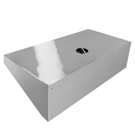 Okap gastronomiczny skośny z łapaczem tłuszczu Mega-M 180x100x50 cm stal nierdzewna