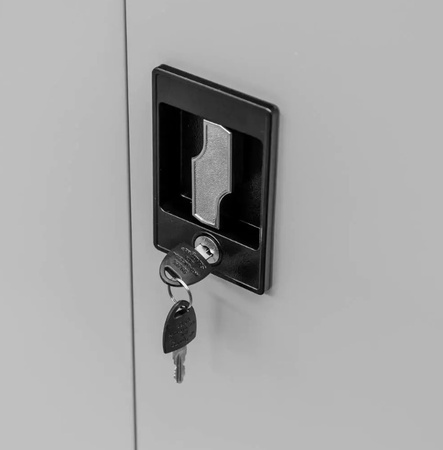 Szafa metalowa na dokumenty Mega-M J-140 S-90 cm G-40 cm H-140 cm skręcana N