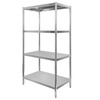 Regał ze stali nierdzewnej z 4 półkami Mega-M 120x60x180 cm