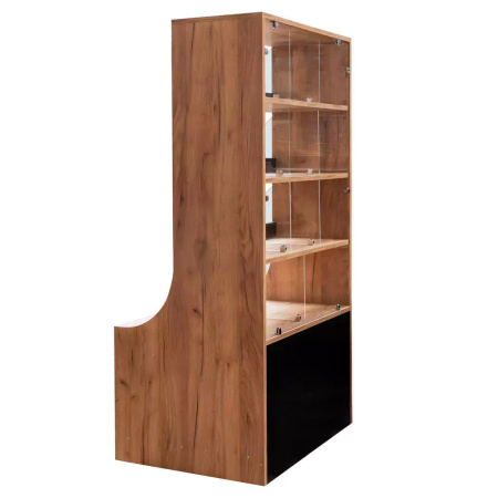 Witryna sklepowa na ciastka i cukierki Mega-M H-162 cm L-80 cm G-60 cm dąb kraft N