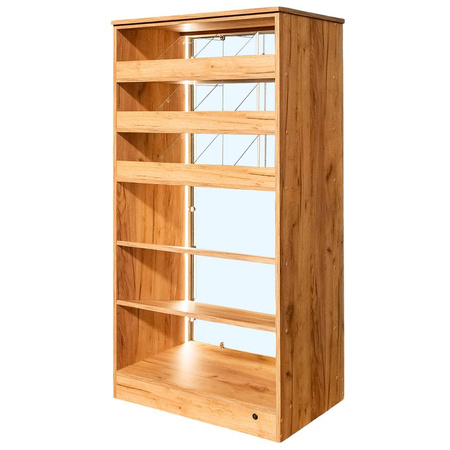 Witryna sklepowa na ciastka i cukierki Mega-M H-180 cm L-80 cm G-50 cm dąb kraft