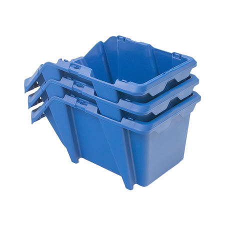 Pojemnik magazynowy Mega-M kuweta warsztatowa S plastikowa 155x250x120 mm niebieski (pakiet 6 szt.) N