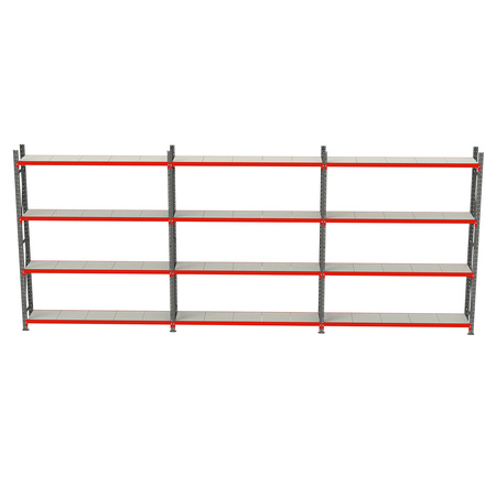 Regał magazynowy 12-półkowy Mega-M FORTIS H-240 cm L-784 cm G-50 cm