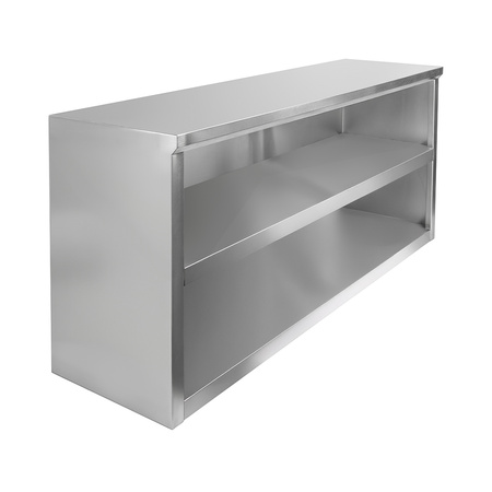 Szafka wisząca ze stali nierdzewnej otwarta Mega-M S-120 cm G-40 cm H-60 cm N