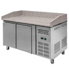 Stół chłodniczy do pizzy z granitowym blatem Mega-M STCH/VCH/140/70/R290/R/N