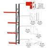 Regał magazynowy 4-półkowy Mega-M FORTIS 200x267x60 cm moduł bazowy