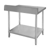 Stół ze stali nierdzewnej przyścienny z półką Mega-M STANDARD S-100 cm G-70 cm H-85 cm N