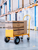 Rozkładany wózek transportowy 2w1 magazynowy młynarka taczkowy Mega-M 250kg żółty