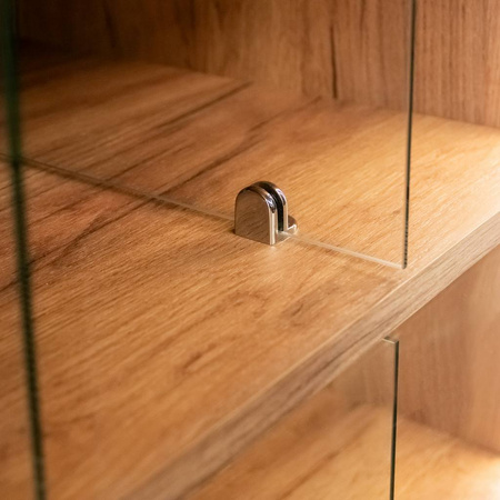 Witryna sklepowa na ciastka i cukierki Mega-M H-180 cm L-80 cm G-50 cm dąb kraft