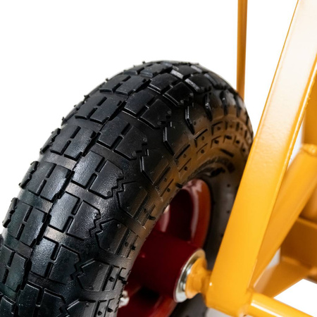 Wózek młynarka prosty z rozkładaną platformą Mega-M (MTP003450) 250kg żóły karton N