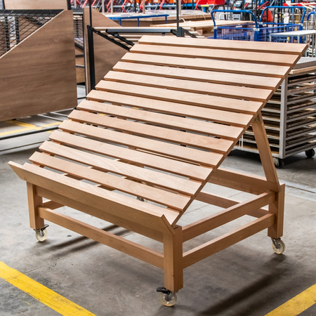 Wyspa na warzywa i owoce H-112 cm L-120 cm G-97 cm buk