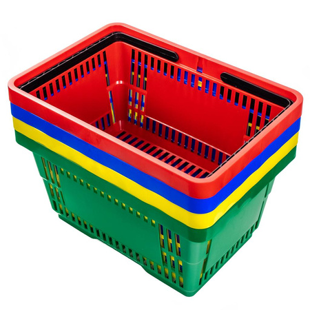 Koszyk sklepowy zakupowy Mega-M żółty ZESTAW 10 szt