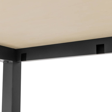 Stół warsztatowy Mega-M S-150 cm + szafka 1 szuflada system 01 grafit/front szary N