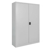 Szafa biurowa metalowa na dokumenty Mega-M pełne drzwi S-120 cm G-40 cm H-185 cm szara