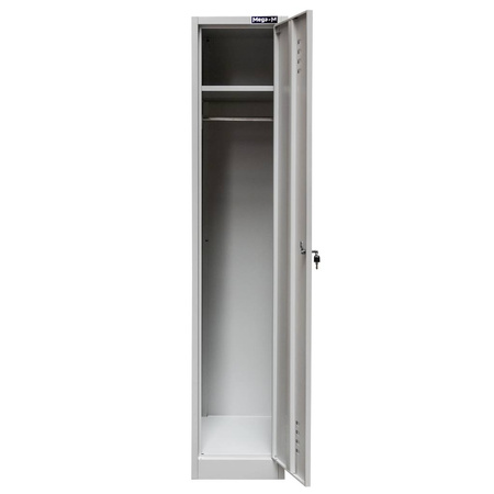 Szafka ubraniowa BHP Mega-M J-40 1 drzwiowa szara S-36 cm G-50 cm H-180 cm skręcana N