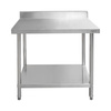 Stół ze stali nierdzewnej przyścienny z półką Mega-M STANDARD S-120 cm G-60 cm H-85 cm N