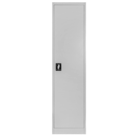 Szafa biurowa metalowa na akta Mega-M pełne drzwi S-45 cm G-40 cm H-185 cm szara
