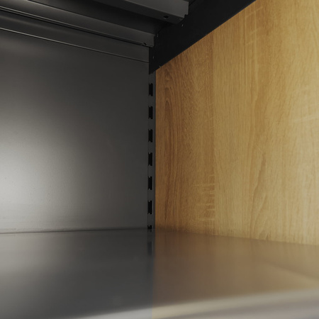 Regał na alkohol Mega-M H-241 cm L-308 cm G-72 cm dąb sonoma