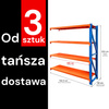 Regał metalowy magazynowy 4-półkowy Mega-M FORTIS LIGHT H-200 cm L-192,5 cm G-60 cm moduł dostawny WYSYŁKA PALETOWA