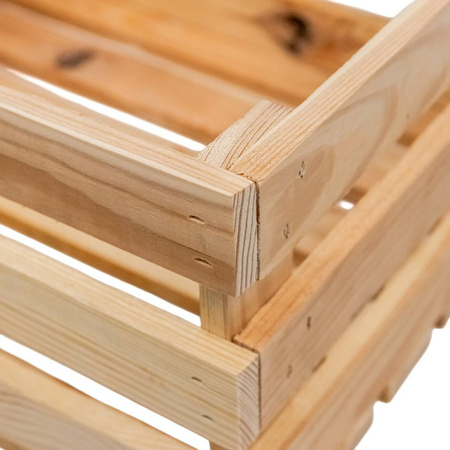 Skrzynka drewniana na warzywa owoce Mega-M L-30 cm G- 40 cm  H-18 cm