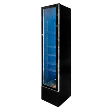 Witryna chłodnicza 1-drzwiowa 150L Mega-M DIEGO S40 Exclusive black oświetlenie LED