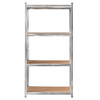 Regał magazynowy Mega-M Basic H-180 cm L-90 cm G-40 cm 4 półki z MDF 4 mm (175kg) ocynk N