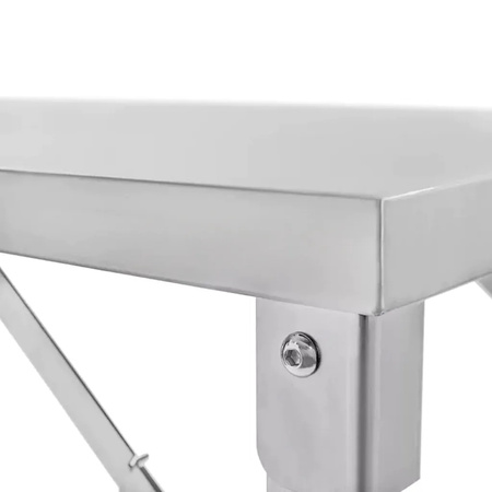 Stół ze stali nierdzewnej centralny składany Mega-M S-120 cm G-60 cm H-85 cm N