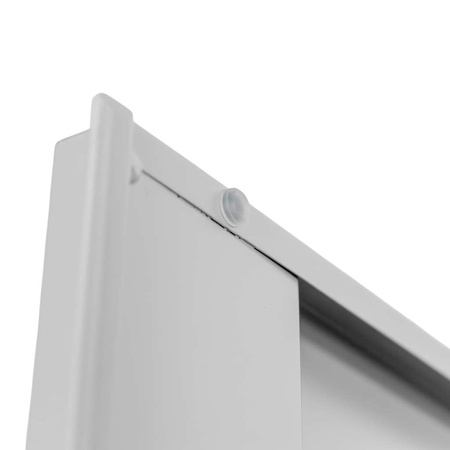 Szafa biurowa metalowa na dokumenty Mega-M pełne drzwi S-120 cm G-40 cm H-185 cm szara