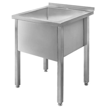 Basen ze stali nierdzewnej przyścienny spawany Mega-M S-60 cm G-60 cm H- 85 cm N