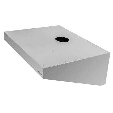 Okap gastronomiczny skośny z łapaczem tłuszczu Mega-M 120x100x50 cm stal nierdzewna