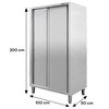 Szafa ze stali nierdzewnej przelotowa Mega-M S-100 cm G-50 cm H-200 cm N