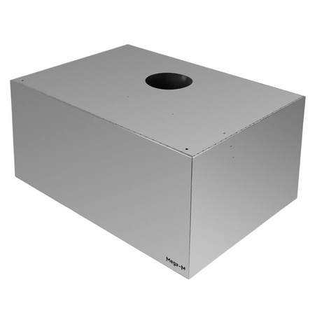 Okap gastronomiczny skrzyniowy z łapaczem tłuszczu Mega-M 100x100x50 cm stal nierdzewna