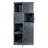Szafka skrytkowa BHP Mega-M J-80/8 8 drzwiowa grafitowa S-80 cm G-50 cm H-180 cm skręcana N