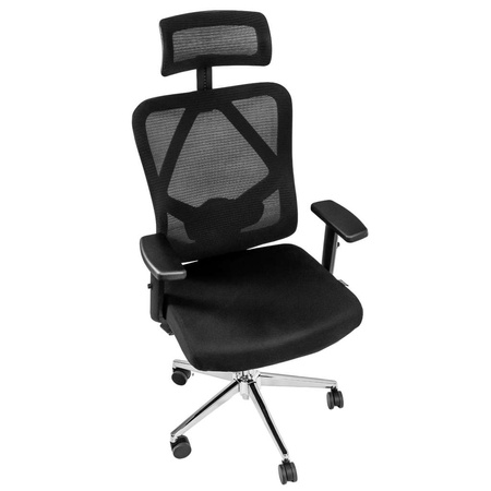 Fotel biurowy obrotowy FURVERO Eclipse BM/A3D/L3D/H2D/S czarny spełnia wymogi BHP