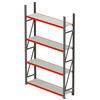 Regał magazynowy 4-półkowy Mega-M FORTIS H-240 cm L-217 cm G-40 cm moduł bazowy N