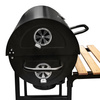 Grill ogrodowy węglowy beczka Mega-M 2 x stolik boczny