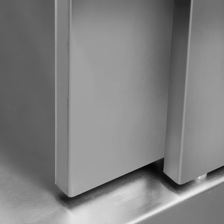 Zlew gastronomiczny spawany dwukomorowy z szafką Mega-M 140x70x85 cm stal nierdzewna