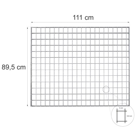 Wypełnienie krata WEMA Mega-M G-111 cm L-89.5 cm H-3 cm ocynk 500 kg (6.8x5/3x0.2) nakładana N