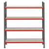 Regał metalowy magazynowy 4-półkowy Mega-M FORTIS H-240 cm L-267 cm G-60 cm moduł bazowy