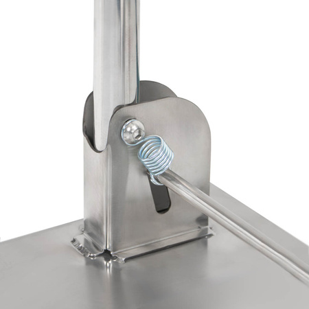 Wózek transportowy ze stali nierdzewnej ze składaną rączką Mega-M 73x48x89 cm