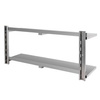 Półka ze stali nierdzewnej wisząca dwupoziomowa Mega-M 150x30 cm