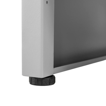 Stół warsztatowy z 6 szufladami 2 szafkami zamykanymi Mega-M HANDYMAN S-160 cm G-60 cm H-85 cm grafit