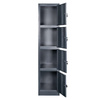 Szafka skrytkowa BHP Mega-M J-40/4 4 drzwiowa grafitowa S-40 cm G-50 cm H-180 cm skręcana N